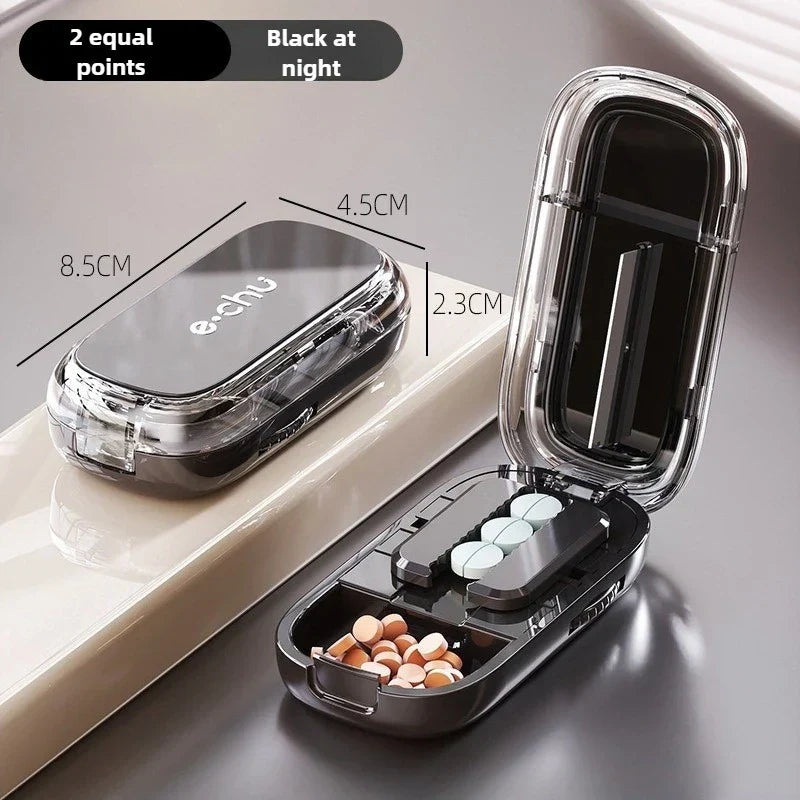 Pocket Size Dustproof Pill Cutter Organizer | Luvikno