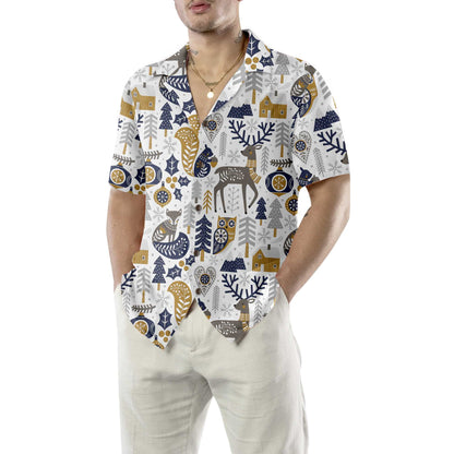 Luvik | Skandinaavinen joulupaita miehille Hawaijipaita, lahjaidea Hawaijipaita jouluksi