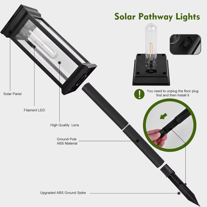 Solar Glow Hagebane Lys – 2 Stykk Sett Luvikno