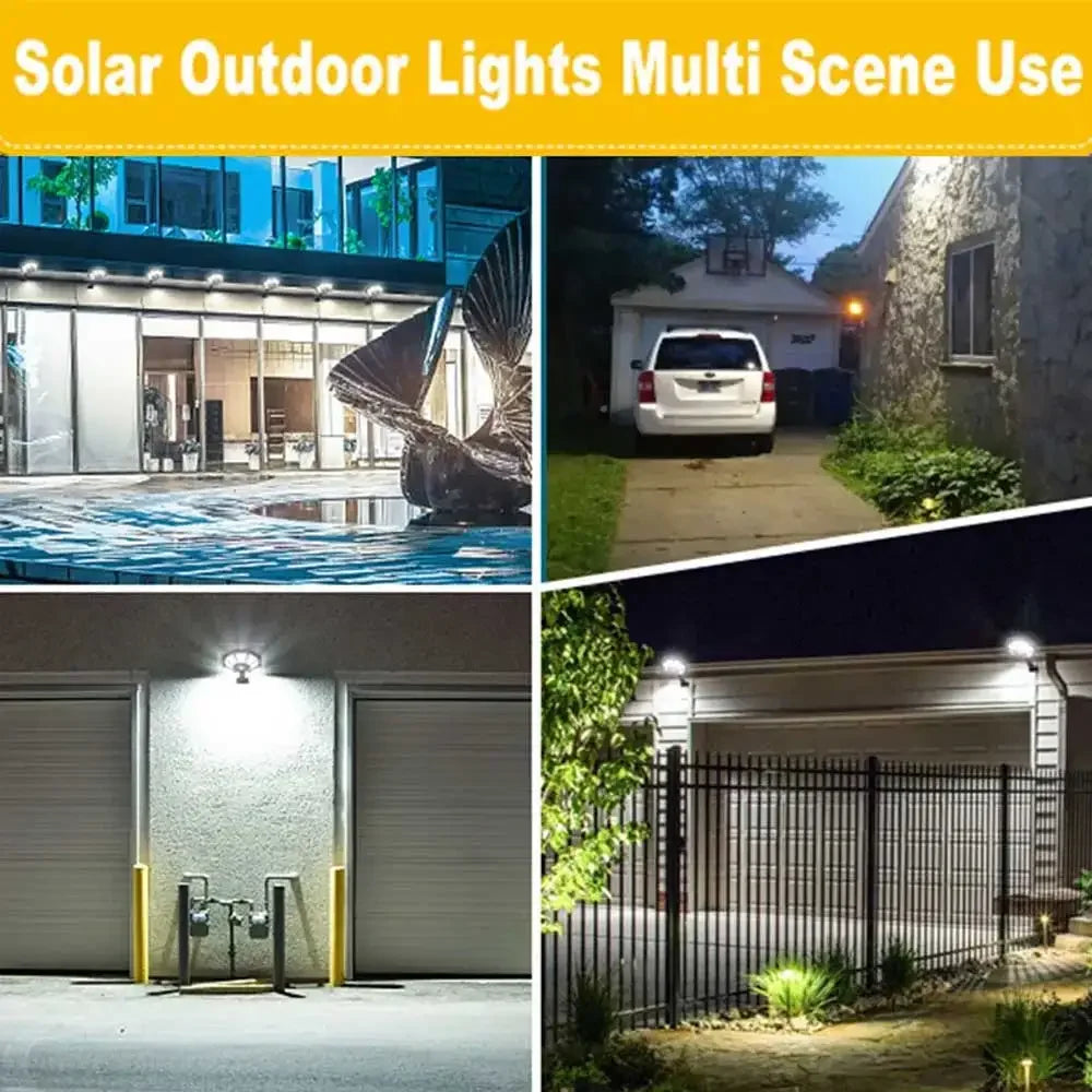 Luvikno | Solarkon OctaBeam | 168 LED Sollys | 360° Bredvinkel | IP65 | Med fjernkontroll og bevegelsessensor