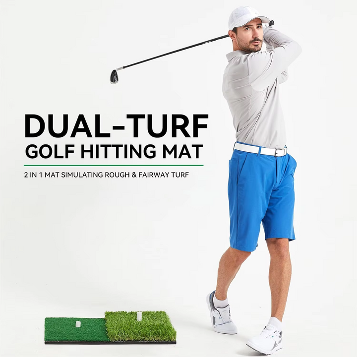 Bærbar golftrening matte med tee-hull for bakgård, garasje og innendørs trening Luvikno
