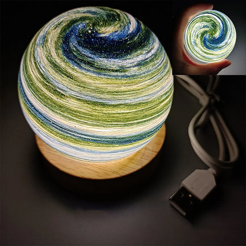 3D Krystall Planet Atmosfære Nattlampe | Luvikno