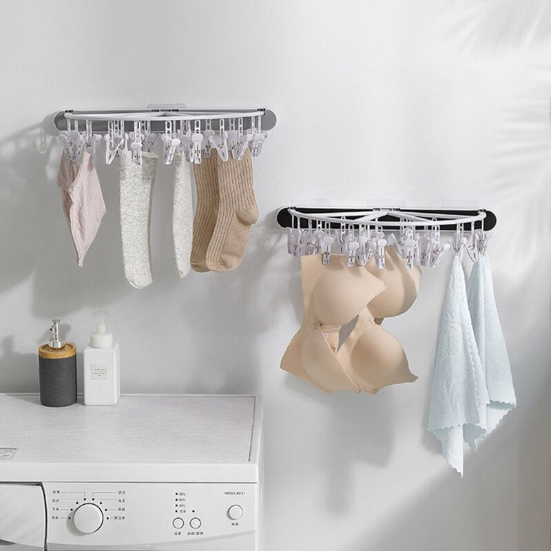 WallDry Mini Tørkerstativ for Sokker og Liten Vaskbar Foldbart | Luvikno