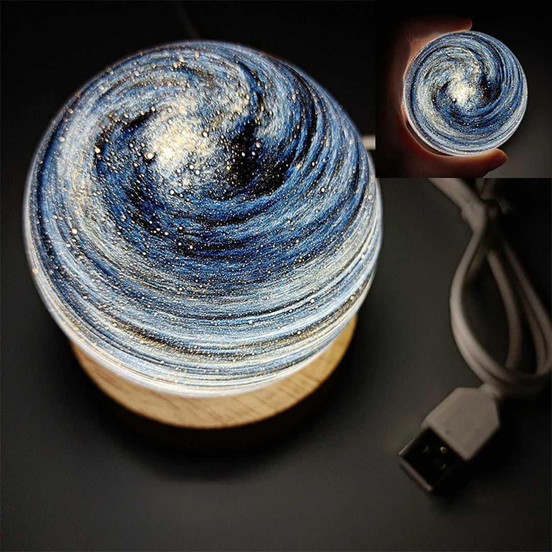 3D Krystall Planet Atmosfære Nattlampe | Luvikno