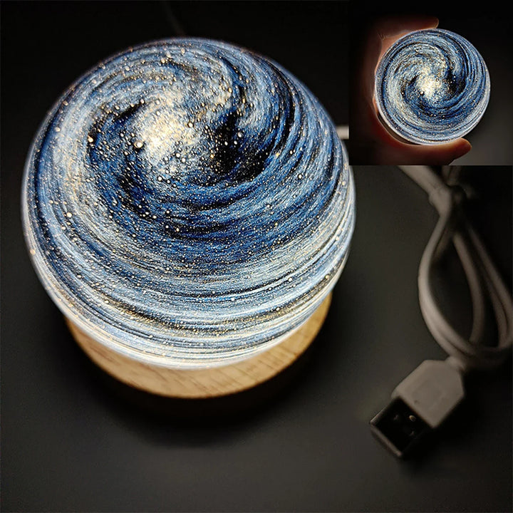 3D Krystall Planet Atmosfære Nattlampe | Luvikno