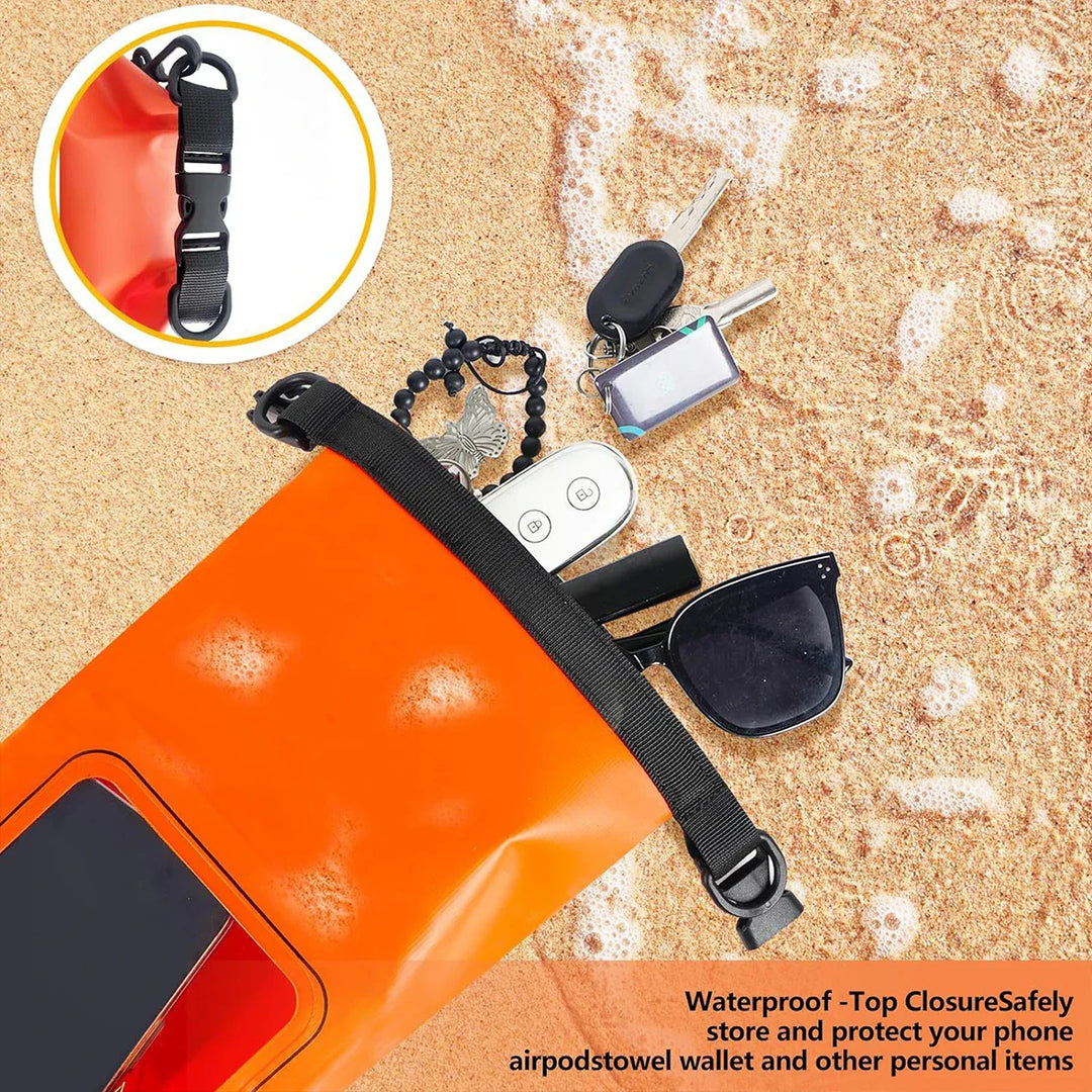 Luvikno | AquaVault Vanntett Tørrsekk 2L | Med Berøringsskjermvindu | Utendørssekk for Kajakkpadling, Fotturer & Vannsport