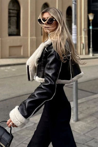 Luvik | Lyhyt keinonahkatakki