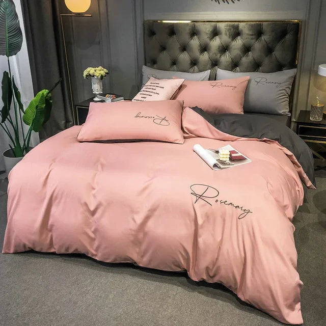 Luvikno | EmbroiLux Sengetøy - Elegant luksus dyne trekk med broderi design