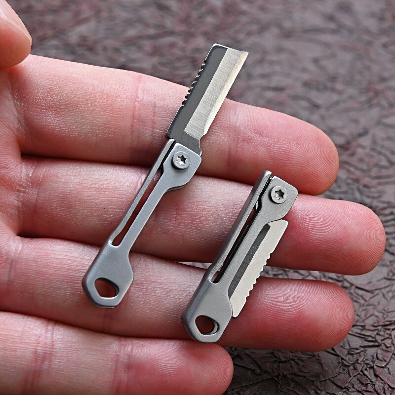 Pocket Size Rustfritt Stål Sammenleggbart Campingkniv | Luvikno