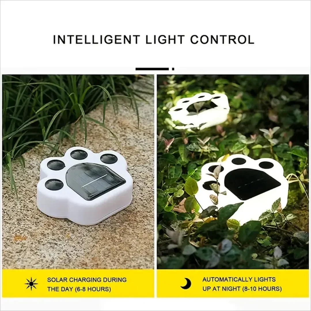 Glødende Paw LED Solbane Utendørs Lys | Luvikno