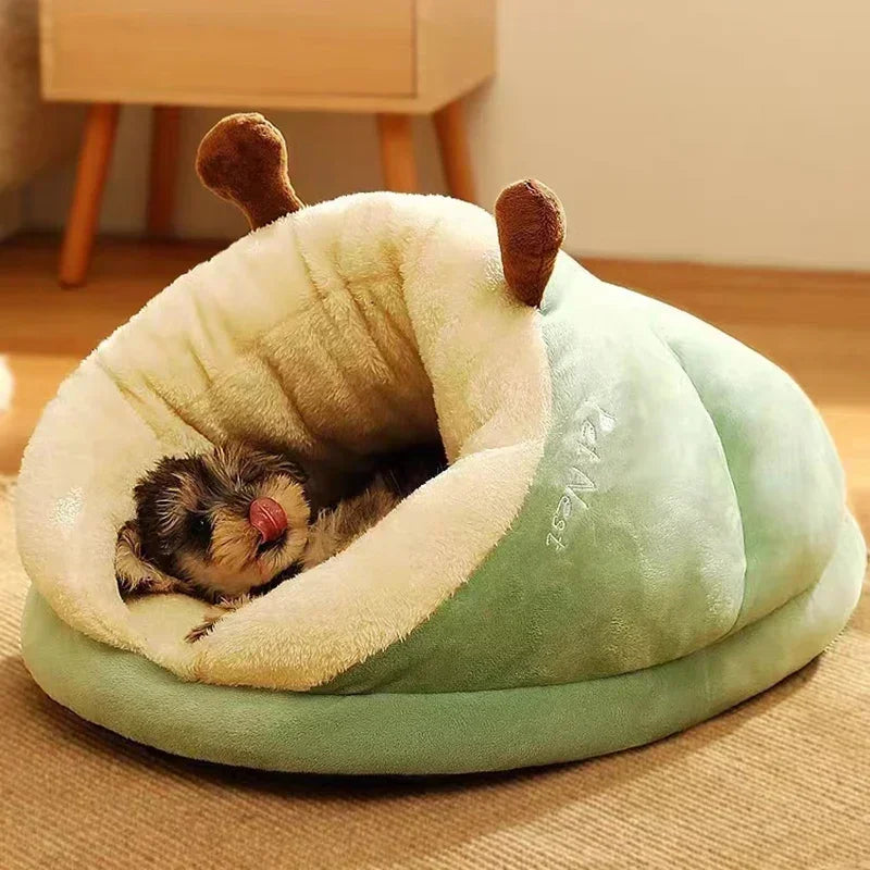 Luvikno | Slippernest - Sammenleggbar Hundeseng i Korall Fleece for Vinterkomfort