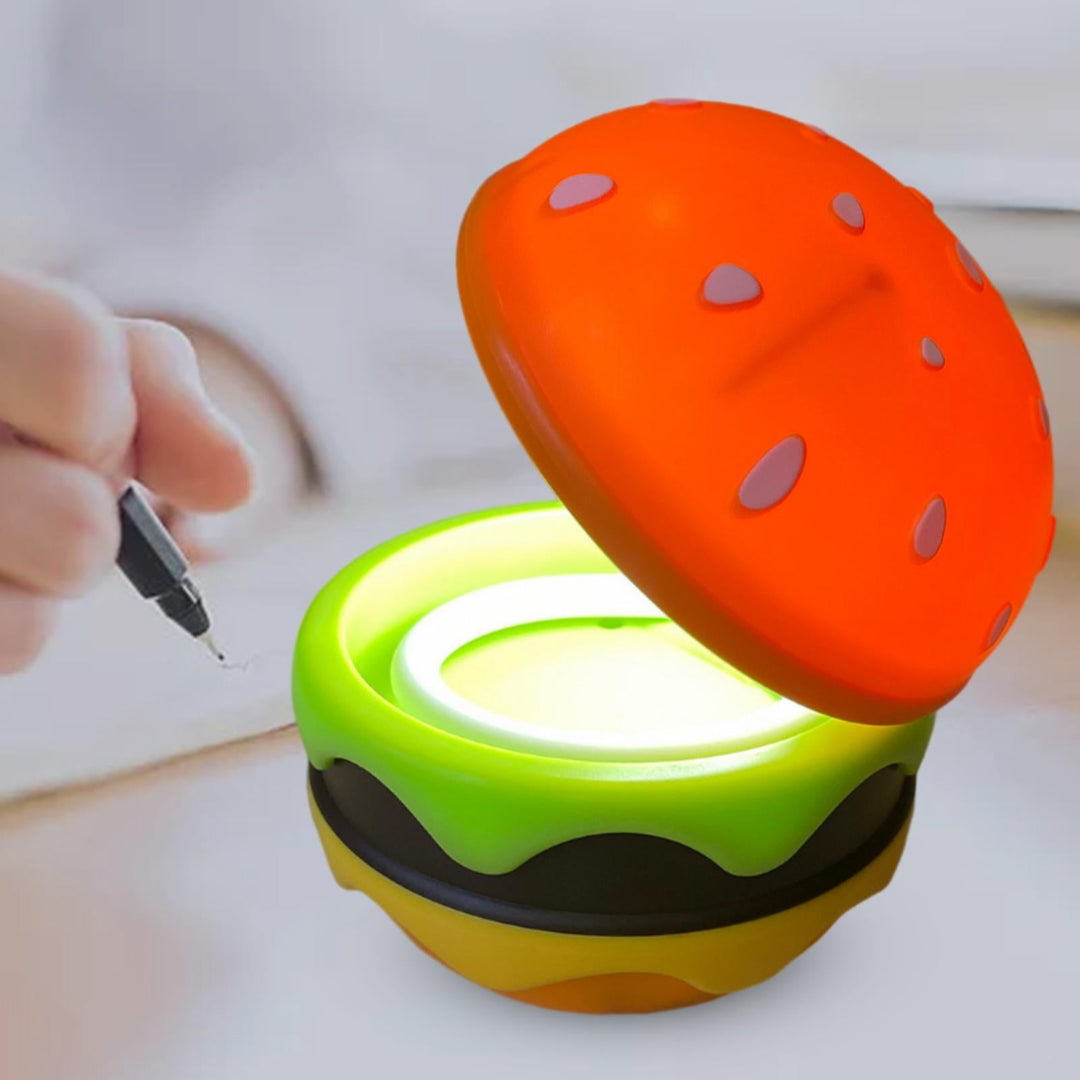 Foldbar Trådløs Unik Hamburger Bordlampe | Luvikno