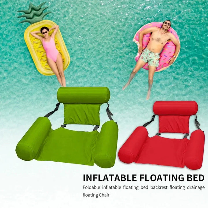 Luvikno | Oppblåsbar Vann Henge Stol | Justerbar & Bærbar | AquaLiva Basseng Lounge for Strand & Svømmebasseng – 100×120 cm