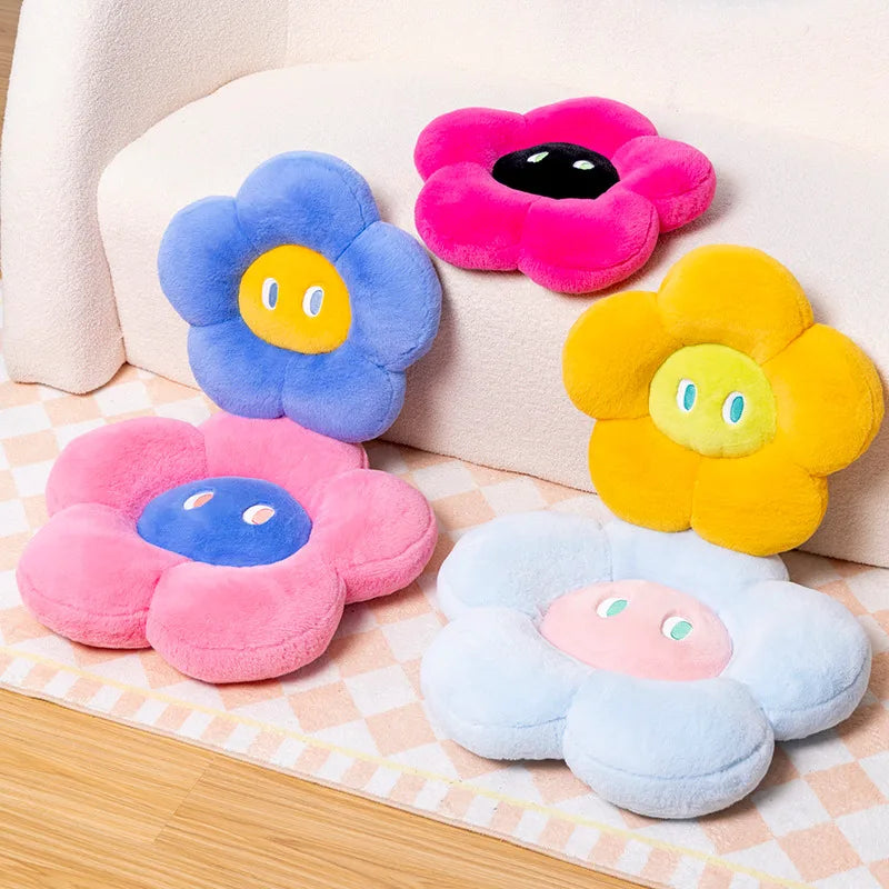 Fluffy Flower Cushion with Eyes | Luvikno