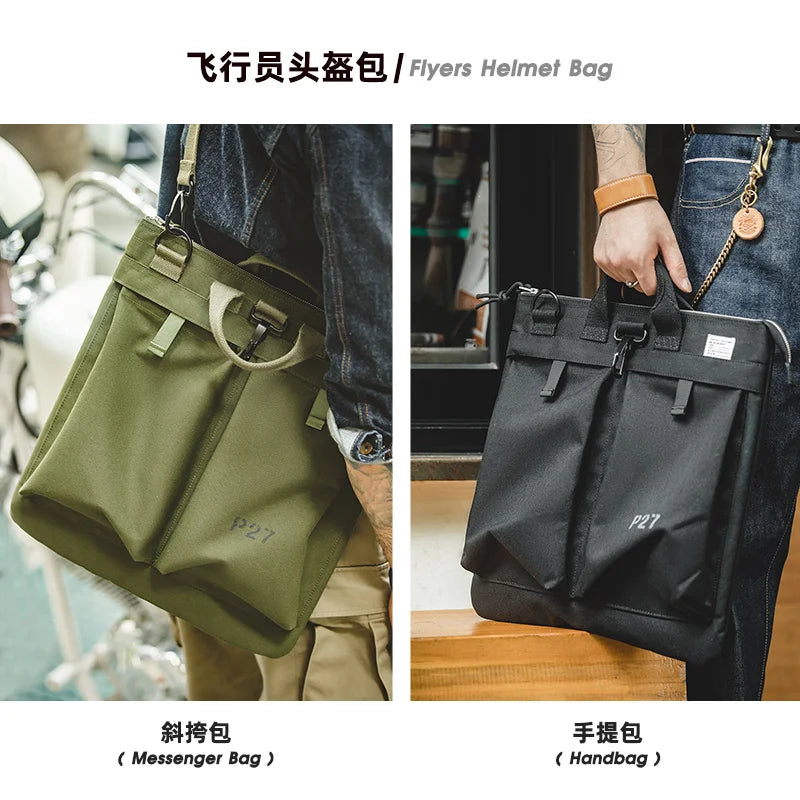 Luvikno | UrbanTrek CommanderBag Taktisk Herre Messenger Bag | Polstret & vannavstøtende | For laptop, hjelm & daglig bruk | 15.6" | Skulder & håndholdt