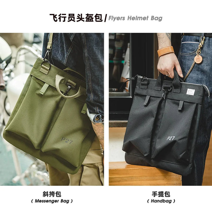 Luvikno | UrbanTrek CommanderBag Taktisk Herre Messenger Bag | Polstret & vannavstøtende | For laptop, hjelm & daglig bruk | 15.6" | Skulder & håndholdt