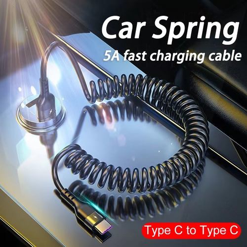 Universal vår teleskopisk hurtigladerkabel USB-C & Lightning Luvikno