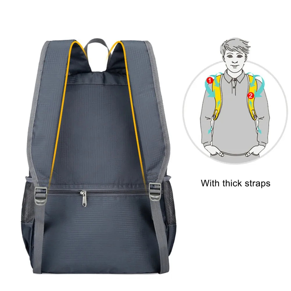 Luvikno | Trekparo Sammenleggbar Rygsekk | 30L Ultralett & Vanntett | For Fotturer, Camping & Reiser | Unisex Dagsekk