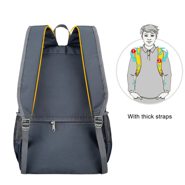 Luvikno | Trekparo Sammenleggbar Rygsekk | 30L Ultralett & Vanntett | For Fotturer, Camping & Reiser | Unisex Dagsekk