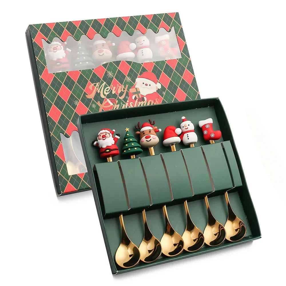 XmasSpoons – Stilig Jule Skje Sett for Festlige Bord Luvikno