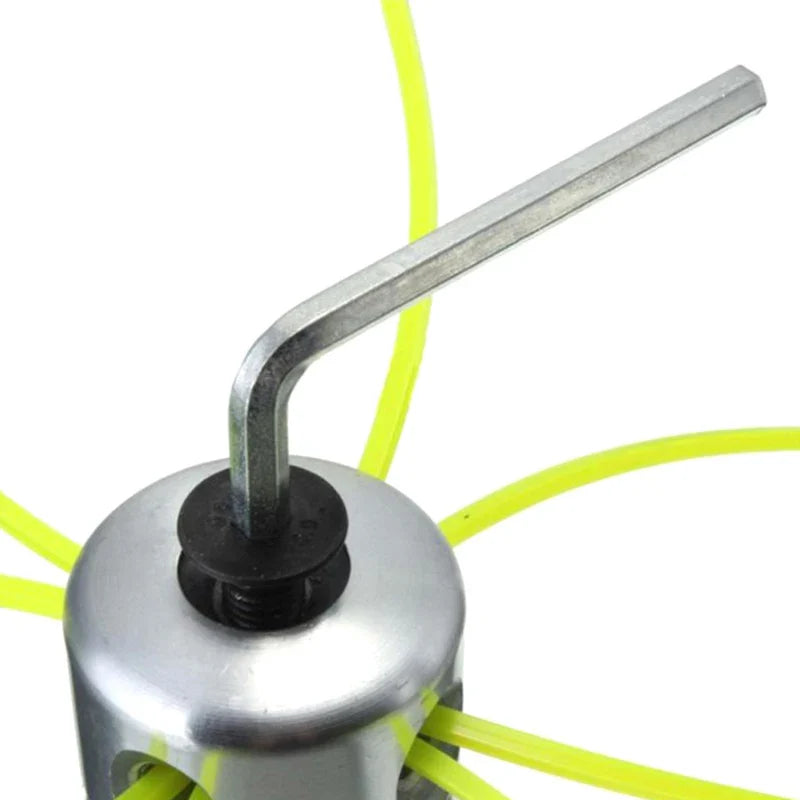 Luvikno | Universal-Thread Hode Trimaro X4 | Aluminium Hode med 4 Kutte Tråder | For Kantklippere & Gressklippere