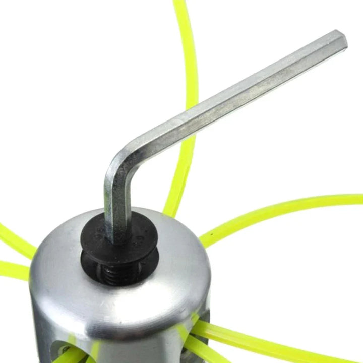 Luvikno | Universal-Thread Hode Trimaro X4 | Aluminium Hode med 4 Kutte Tråder | For Kantklippere & Gressklippere
