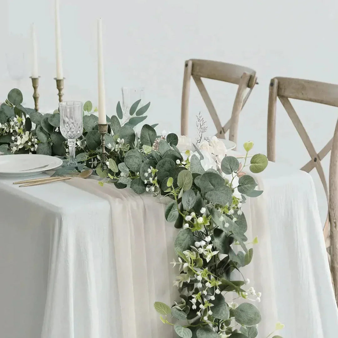 Luvikno | Garland - EvaGreen - Kunstig Eucalyptus - 2-delt Sett