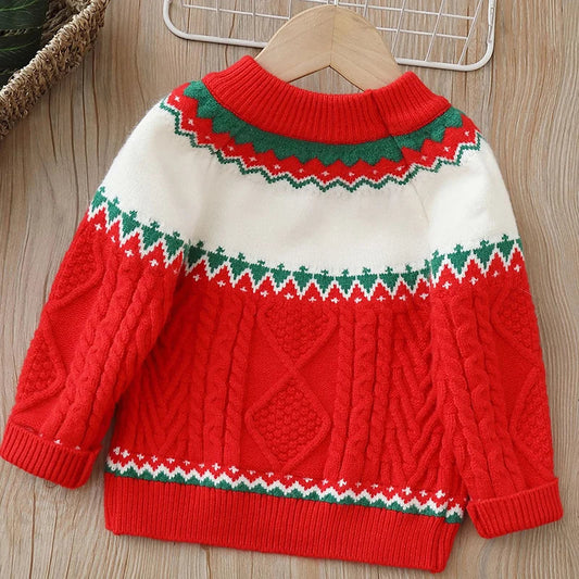 Luvik | Lasten neulepusero, jossa on nallekarhu - Pehmeä pörröpullover pojille ja tytöille