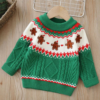 Luvik | Lasten neulepusero, jossa on nallekarhu - Pehmeä pörröpullover pojille ja tytöille