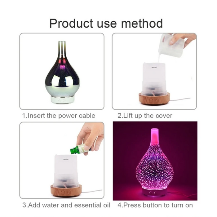 Luvikno | CosmicBreeze Aroma Diffuser – Magiske Farger og Oppfriskende Dufter for Avslapning