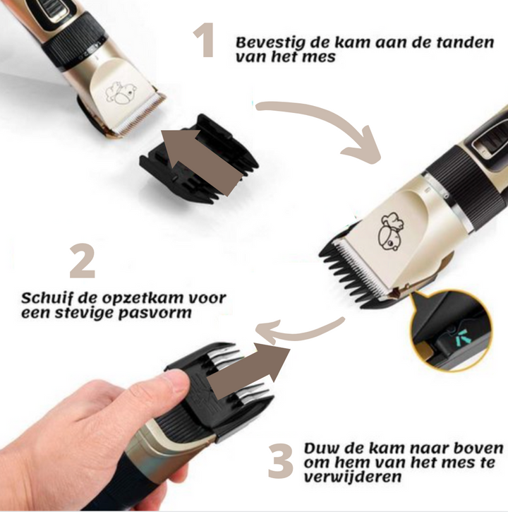 Profesjonell hundefrisør + børste Luvikno