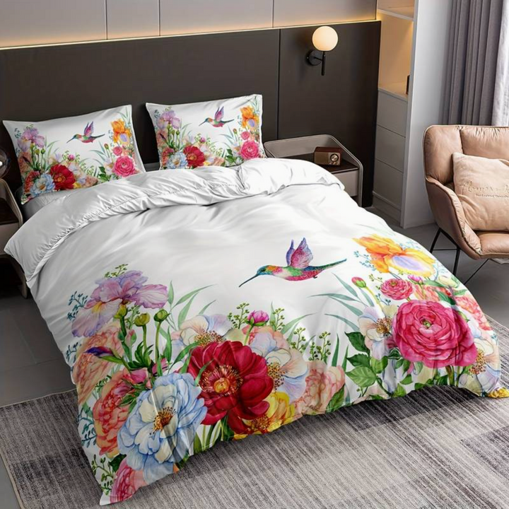 Luvikno | Fargerike Blomster Aura Duvet med Putetrekk