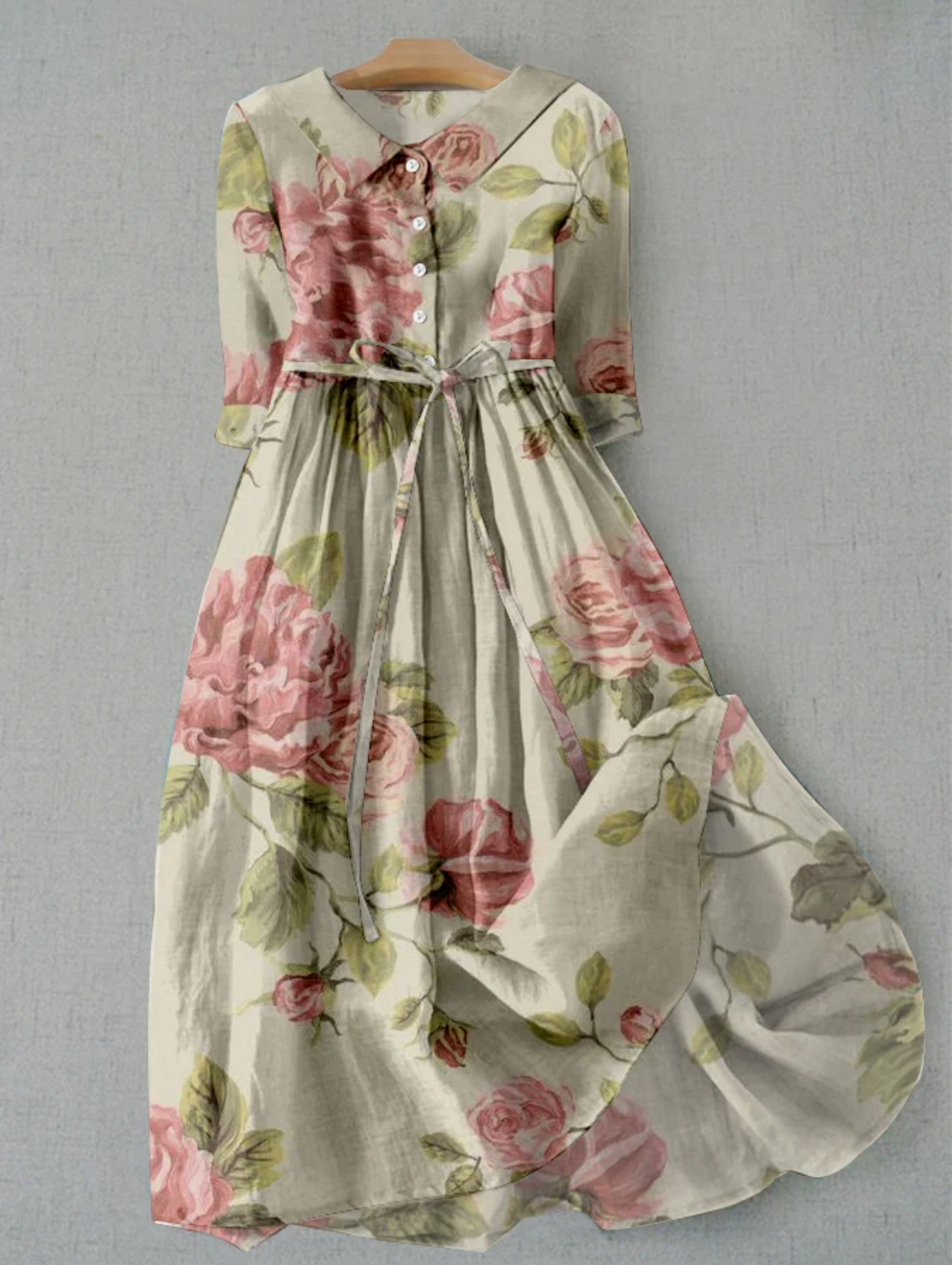 Luvik | Vintage Floral Midi Mekko naisille