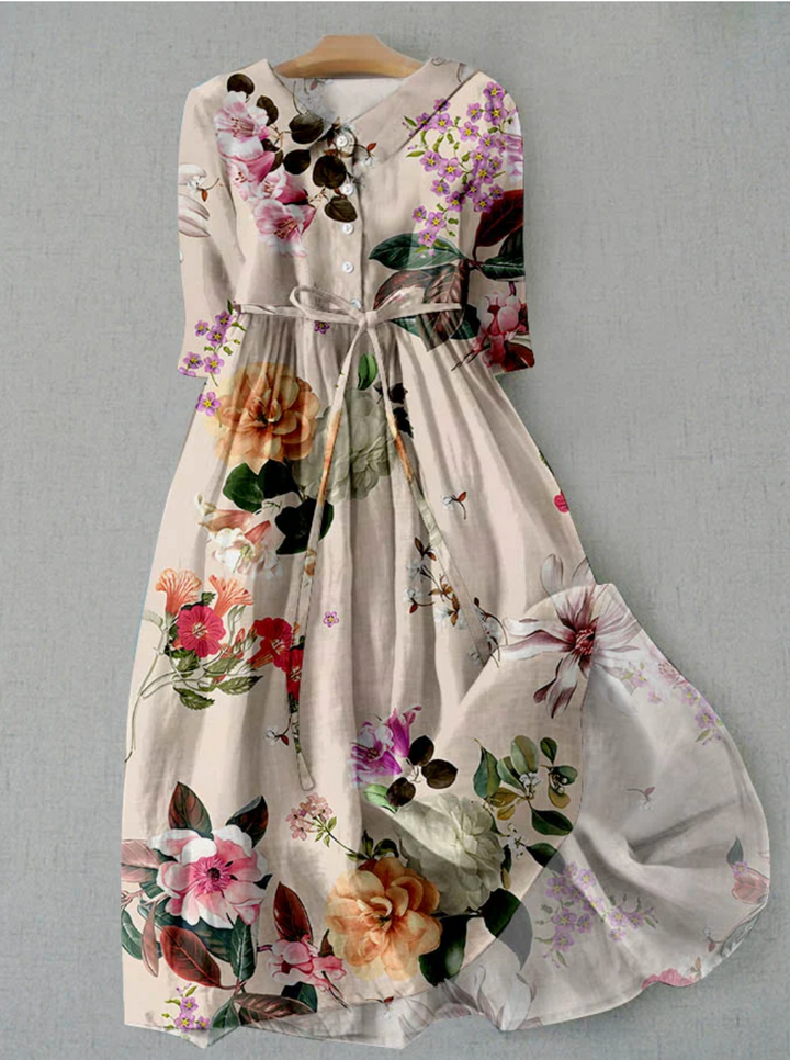 Luvik | Vintage Floral Midi Mekko naisille