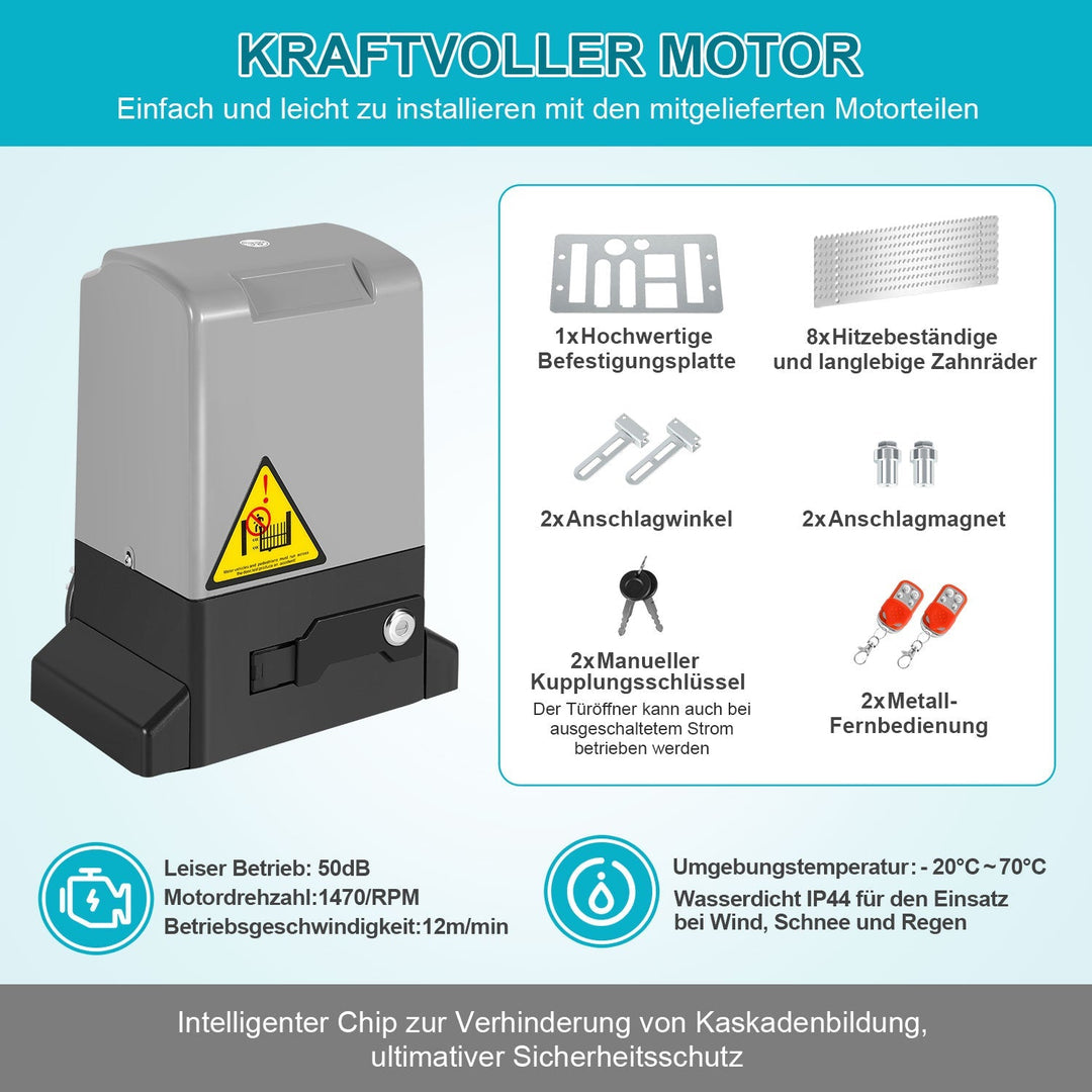 Skyvedørantrieb Garasjeportdrift med App-kontroll 370W/550W | Luvikno