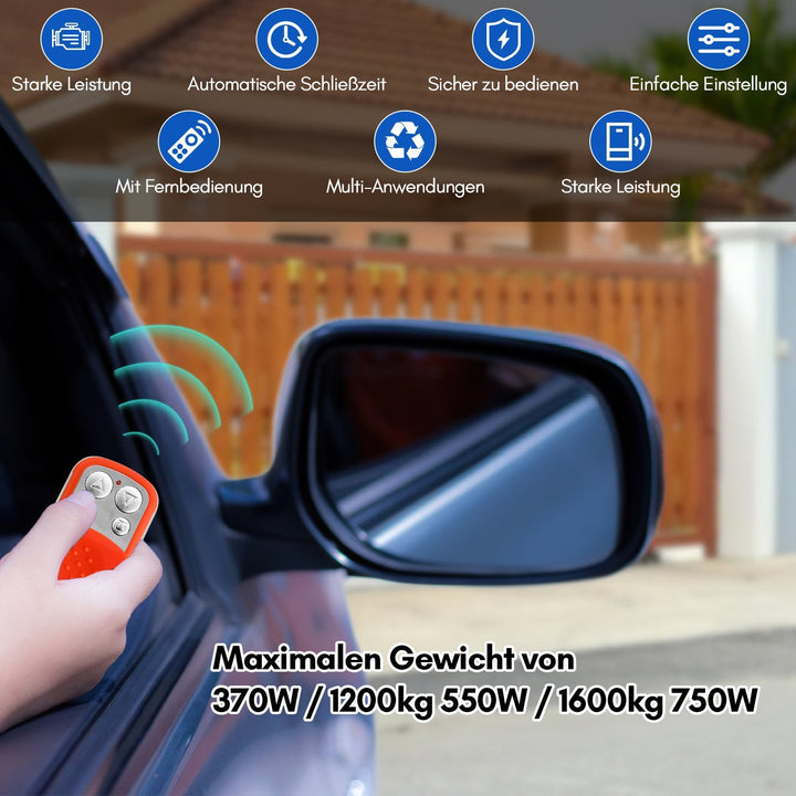 Skyvedørsdrift garasjeportåpner 370W/550W/750W | Luvikno