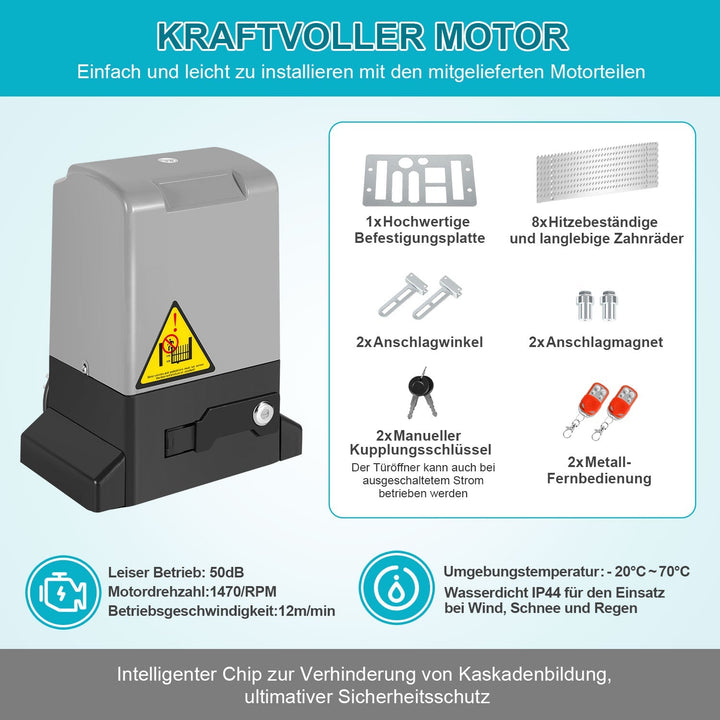 Skyvedørsdrift garasjeportåpner 370W/550W/750W | Luvikno