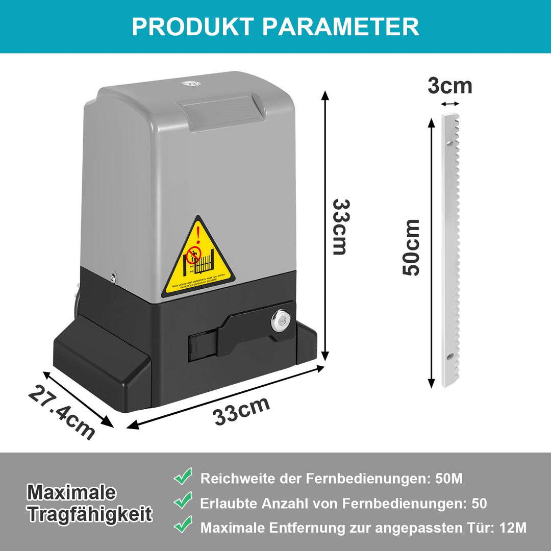 Skyvedørsdrift garasjeportåpner 370W/550W/750W | Luvikno