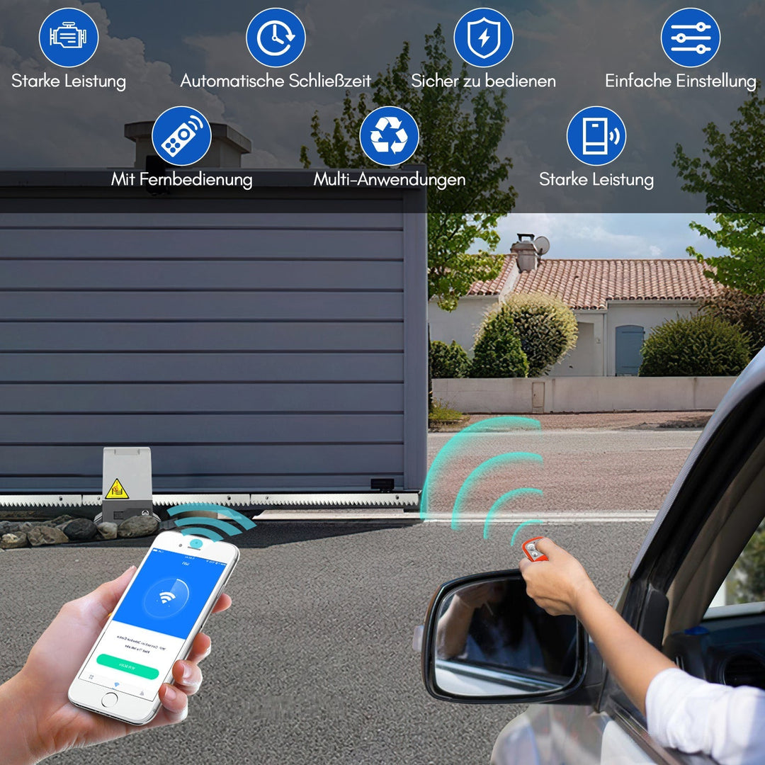 Skyvedørantrieb Garasjeportdrift med App-kontroll 370W/550W | Luvikno