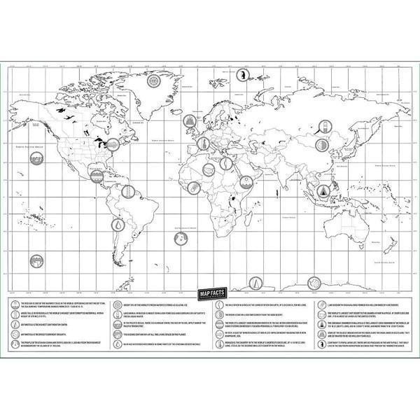 Scratch Off World Map (2 størrelser) | Luvikno