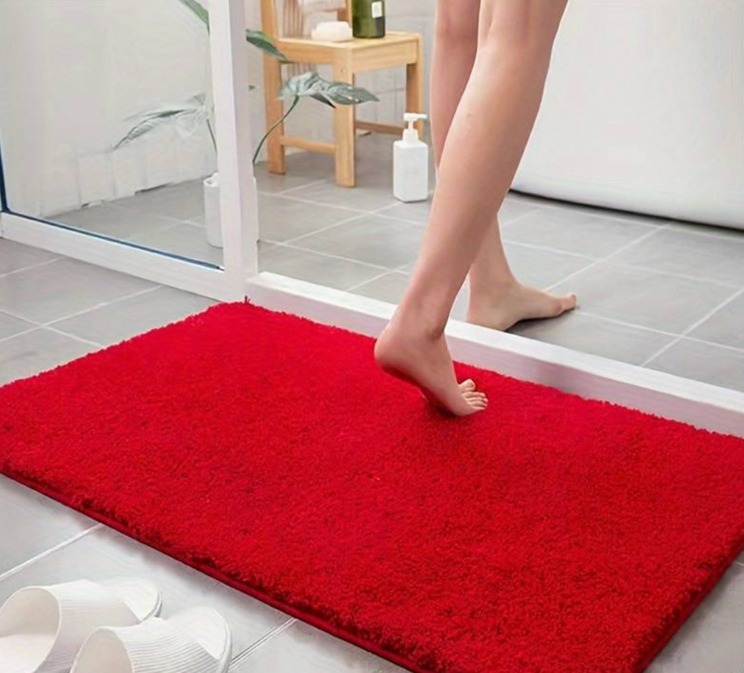 Tykk mikrofiber badematte - Myk, absorberende, sklisikker - Perfekt for bad og soverom | Luvikno