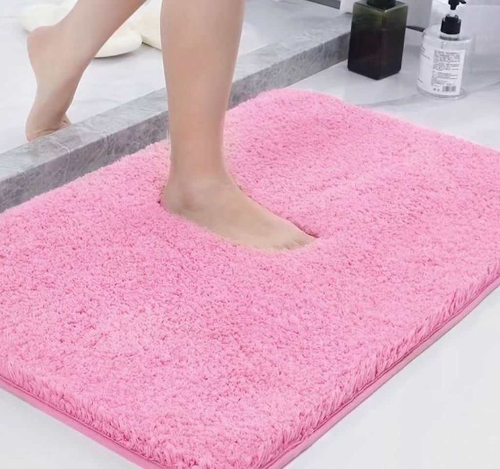 Tykk Mikrofiber Badmatte - Myk, Absorberende, Rutschfri - Perfekt for Bad og Soverom | Luvikno