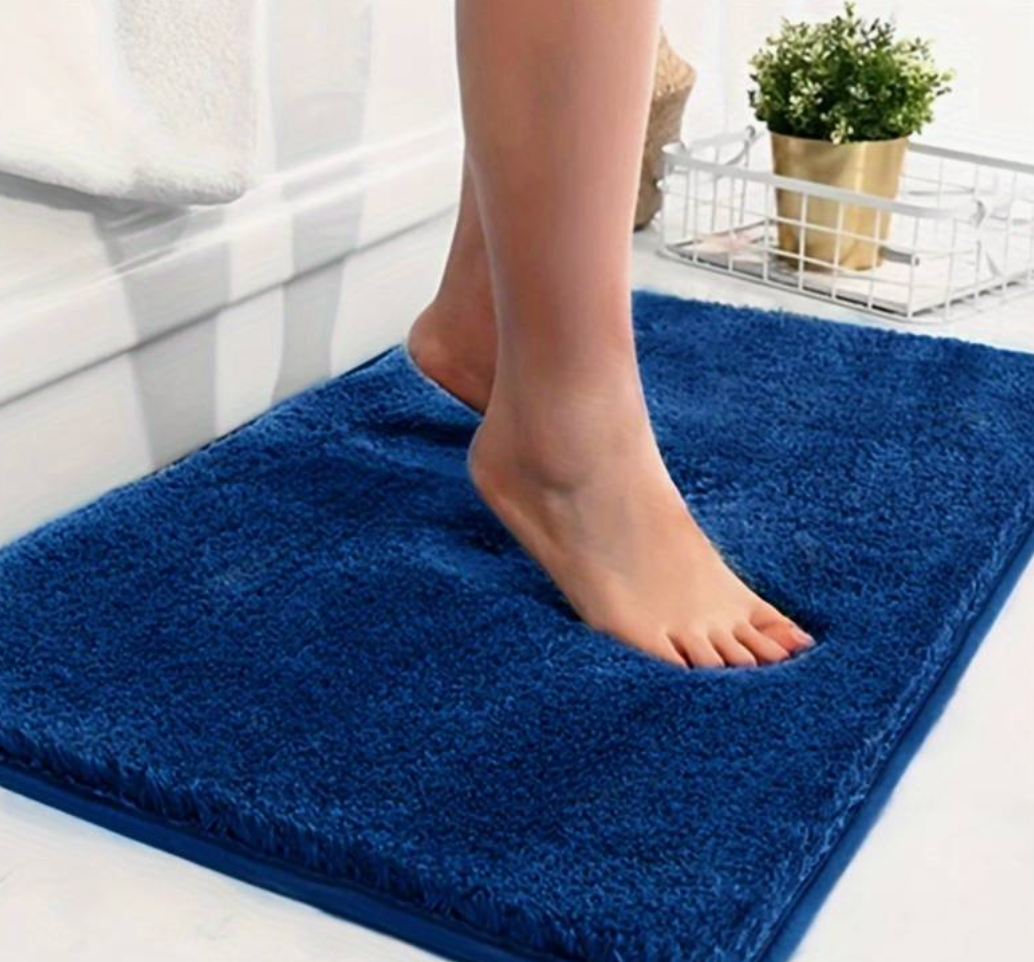Tykk Mikrofiber Badmatte - Myk, Absorberende, Rutschfri - Perfekt for Bad og Soverom | Luvikno