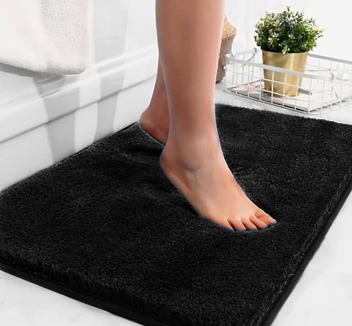 Tykk mikrofiber badematte - Myk, absorberende, sklisikker - Perfekt for bad og soverom | Luvikno