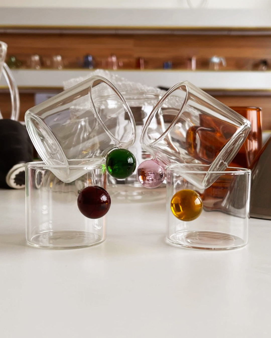 Globe Håndtak Glass Espresso Kopp | Luvikno