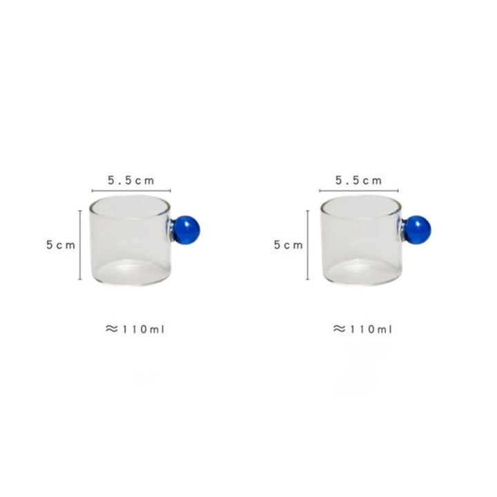 Globe Håndtak Glass Espresso Kopp | Luvikno