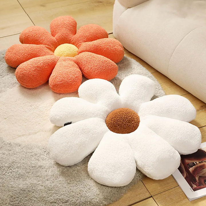 Boucle Plush Flower Cushion | Luvikno