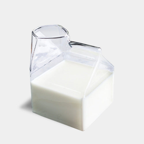 Glas Melkekartong Kanne – 350ml Moderne Borosilikatkanner | Luvikno