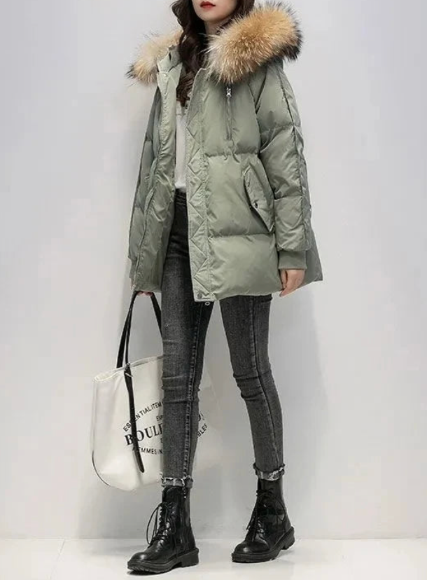 Luvik | Magnifique manteau d'hiver avec capuche en fausse fourrure pour femmes