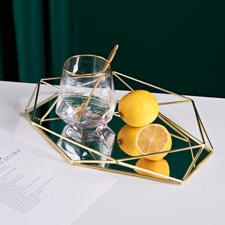 Polygon Glass Tray Luvikno